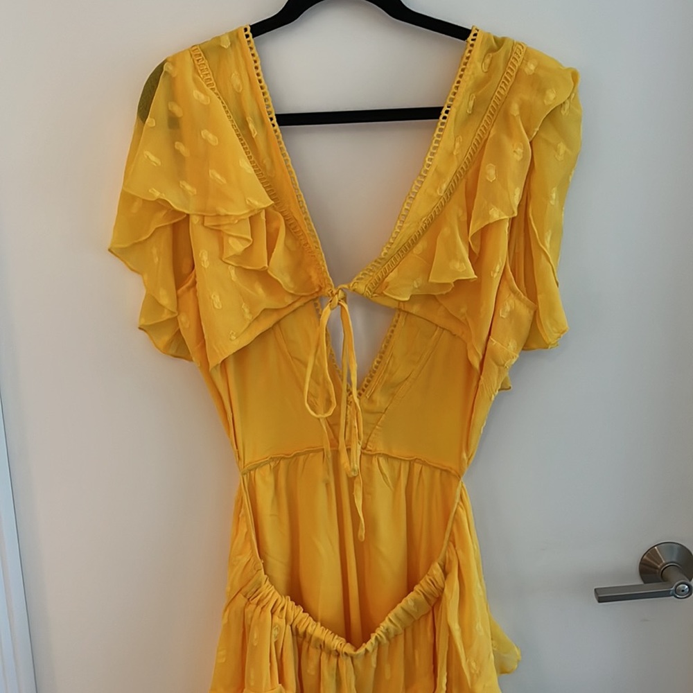 ASOS Yellow Ruffled Maxi Dress - Picture 6 of 9